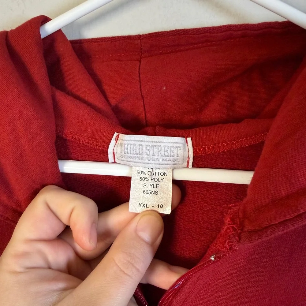 Third‎ Street USC Trojans Youth XL Full Zip Hoodie Red 665NS Made in USA
